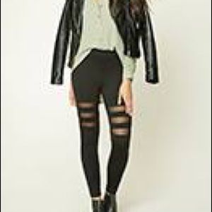 Adorable Mesh Leggings in Black